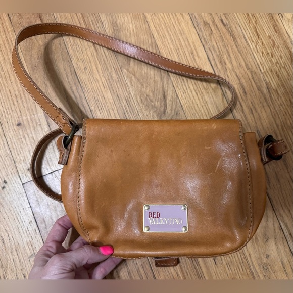 VALENTINO RED LEATHER BOW BAG - Picture 3 of 8